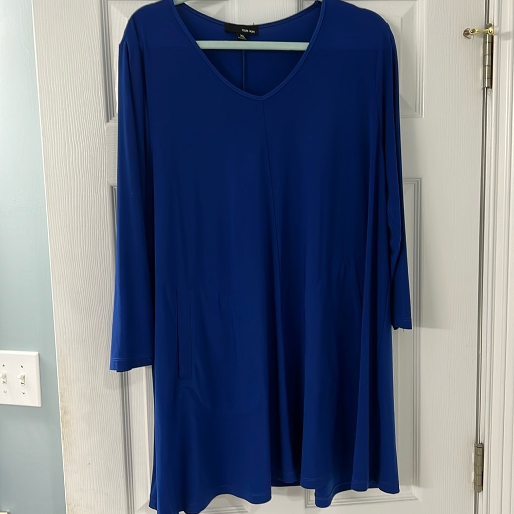 Royal blue, swing tunic, size XL